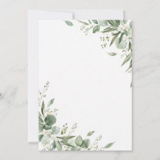 Elegant Eucalyptus Botanical Wedding Thank You Car Bedankkaart