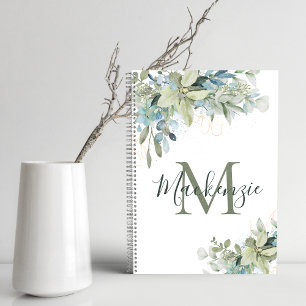 Elegant Eucalyptus Botanische Florenz Monogram Notitieboek