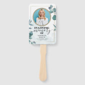 Elegant Eucalyptus Botanische viering van het leve Handwaaier (Voorkant)