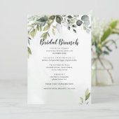 Elegant Eucalyptus Bridal Brunch Menu (Staand voorkant)