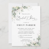 Elegant Eucalyptus Bridal Shower Invitation (Devant)