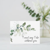 Elegant Eucalyptus Bridesmaid proposal Kaart (Staand voorkant)