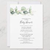 Elegant Eucalyptus Couples Baby shower Greenery Kaart (Voorkant)