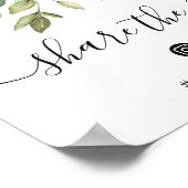 Elegant Eucalyptus Deel het Liefde Weddenschap Poster (Hoek)