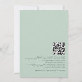 Elegant Eucalyptus Elegant Script Sage Bruiloft Kaart (Achterkant)
