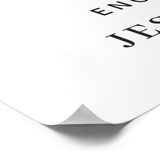 Elegant Eucalyptus ENGAGTY Welkom Poster (Hoek)