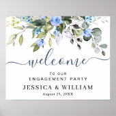 Elegant Eucalyptus ENGAGTY Welkom Poster (Voorkant)