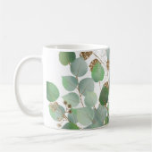 Elégant Eucalyptus Et Gold Retirement Café Mug (Gauche)