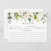Elégant Eucalyptus Fête des mariées Recette Carte (Devant / Derrière)