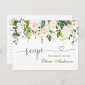 Elégant Eucalyptus Fête des mariées Recette Carte (Devant / Derrière)