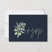 Elégant Eucalyptus Feuille mariage vert RSVP (Devant)