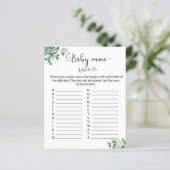 Elégant Eucalyptus Feuilles Baby Name Race jeu (Debout devant)