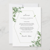 Élégant Eucalyptus Feuilles programmes de mariage (Devant)