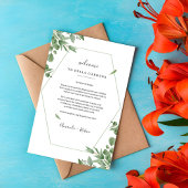 Élégant Eucalyptus Feuilles programmes de mariage