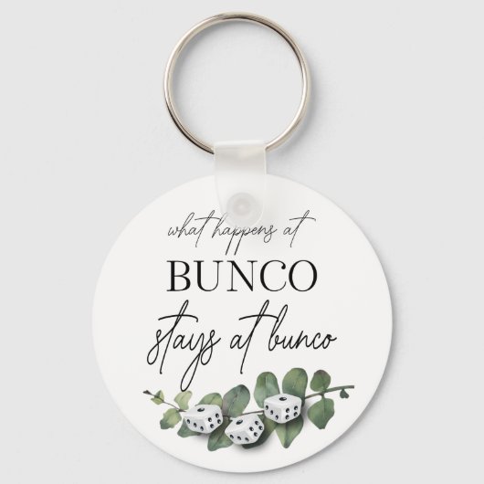 Elegant Eucalyptus Floral Bunco Sleutelhanger (Voorkant)