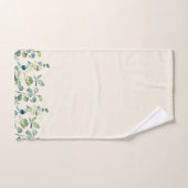 Elégant Eucalyptus Floral Off Blanc (Serviette à main)
