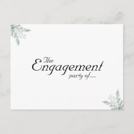 Elegant Eucalyptus Floral slaat het Verloving Datu Uitnodiging Briefkaart