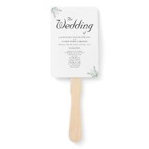 Elegant Eucalyptus Floral Wedding Ceremony Program