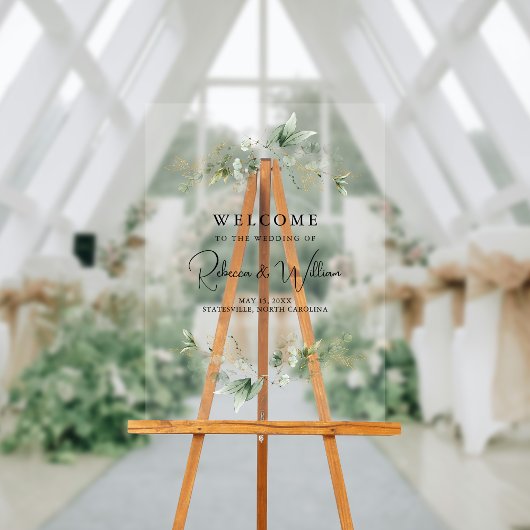 Elégant Eucalyptus Foliage Mariage Bienvenue