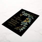 Elegant Eucalyptus Folie Uitnodiging (Gedraaid)