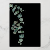 Elegant Eucalyptus Folie Uitnodiging (Achterkant)