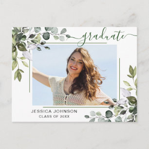 Elégant Eucalyptus Graduation Party Invitation