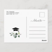 Elégant Eucalyptus Graduation Party Invitation (Dos)