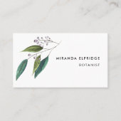 Elegant Eucalyptus green leaf visitekaartje (Voorkant)