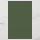 Elégant Eucalyptus Green Menu Mariage simple (Dos)