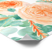 Elegant Eucalyptus Green Peach Poster (Hoek)