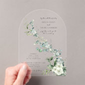 Elegant Eucalyptus Greenery Acryl Uitnodigingen (Insitu (Draagbaar))