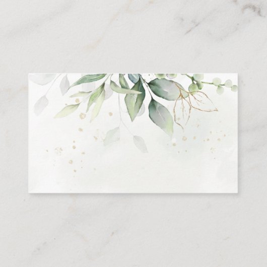 Elegant Eucalyptus Greenery Baby Book Request Informatiekaartje (Achterkant)