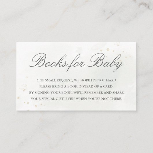 Elegant Eucalyptus Greenery Baby Book Request Informatiekaartje (Voorkant)