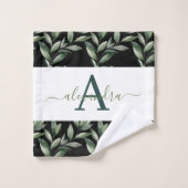 Elegant Eucalyptus Greenery Botanical Towel Set (Gant de toilette)