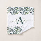 Elegant Eucalyptus Greenery Botanical Towel Set (Gant de toilette)