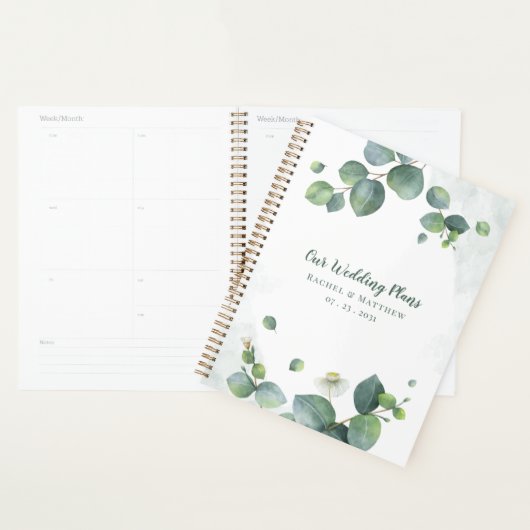 Elegant Eucalyptus Greenery Botanical Wedding Planner (Display)