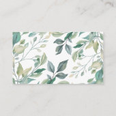 Elegant Eucalyptus Greenery Diaper Raffle Ticket Informatiekaartje (Achterkant)
