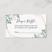 Elegant Eucalyptus Greenery Diaper Raffle Ticket Informatiekaartje (Voorkant)