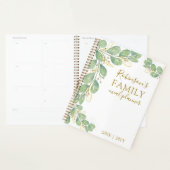 Elegant Eucalyptus Greenery Family Meal Planner (Display)