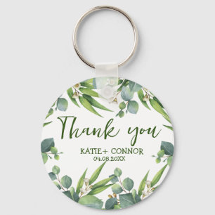 Elegant Eucalyptus Greenery Favor Dank je Sleutelhanger