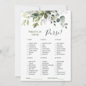 Elégant Eucalyptus Greenery Fête des mariées Carte (Devant)