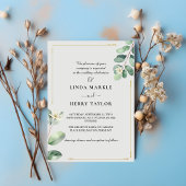 Elegant Eucalyptus Greenery Floral Wedding Kaart