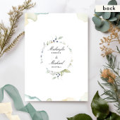 Elegant Eucalyptus Greenery Geometrical Wedding Kaart