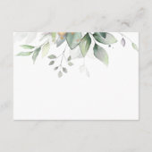 Elegant Eucalyptus Greenery Gold Accommodations Informatiekaartje (Achterkant)