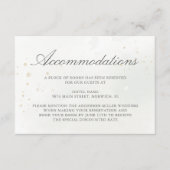 Elegant Eucalyptus Greenery Gold Accommodations Informatiekaartje (Voorkant)