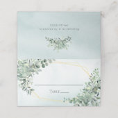 Elegant Eucalyptus Greenery Gold Geometric Wedding (Buitenkant ongevouwen)