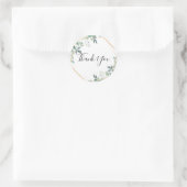Elegant Eucalyptus Greenery Gold Rustic Hartelijk  Ronde Sticker (Tas)
