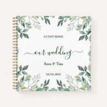 Elegant Eucalyptus Greenery Guest Book