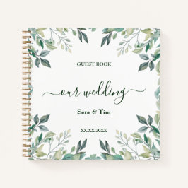 Elegant Eucalyptus Greenery Guest Book Notitieboek