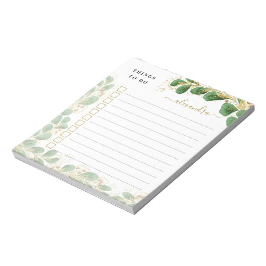 Elegant Eucalyptus Greenery heeft alles in het wer Notitieblok (Gedraaid)